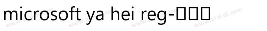 microsoft ya hei reg字体转换